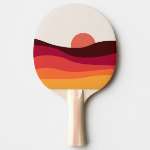Abstract landscape with sea at sunset ping pong paddle