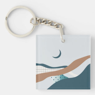 Abstract landscapes key ring