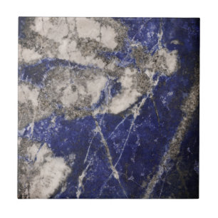Abstract Lapis Lazuli Blue Granite Tile