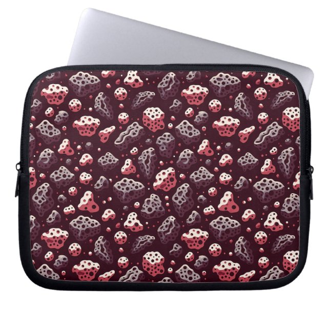 Abstract Lava Rock Pattern Laptop Sleeve (Front)