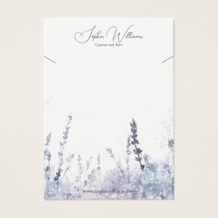 Abstract Lavander Necklace Jewelry Display Card