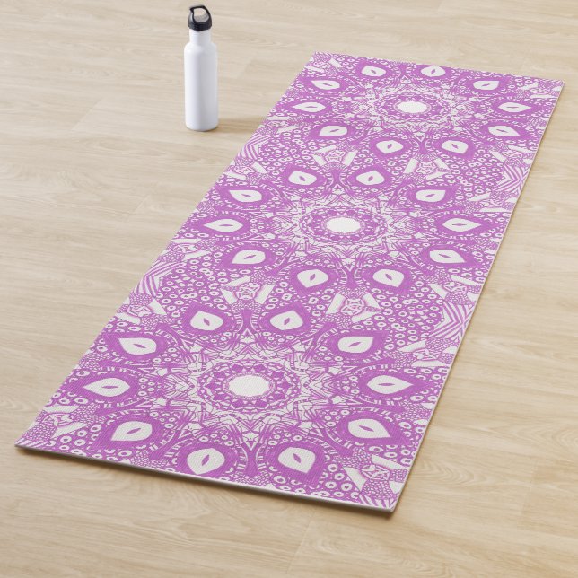 Abstract Lavender, Kaleidoscope Mandala Yoga Mats (In Situ)