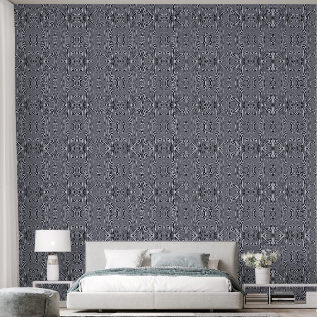 Abstract Lavender Stripes Wallpaper (Bedroom)