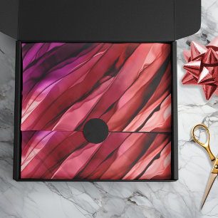 Abstract Layered Tie Dyeing Purple Red Craft Tissue Paper