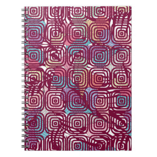 Abstract leaf colourful vintage illustration desig notebook