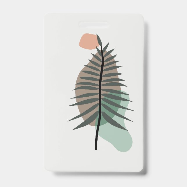 Abstract leaf design  ID badge (Front)
