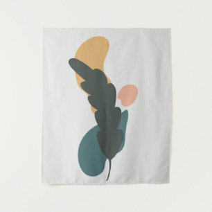 Abstract leaf design tapestry