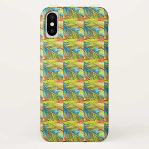 Abstract Leaf Design Yellow Blue Red Case-Mate iPhone Case