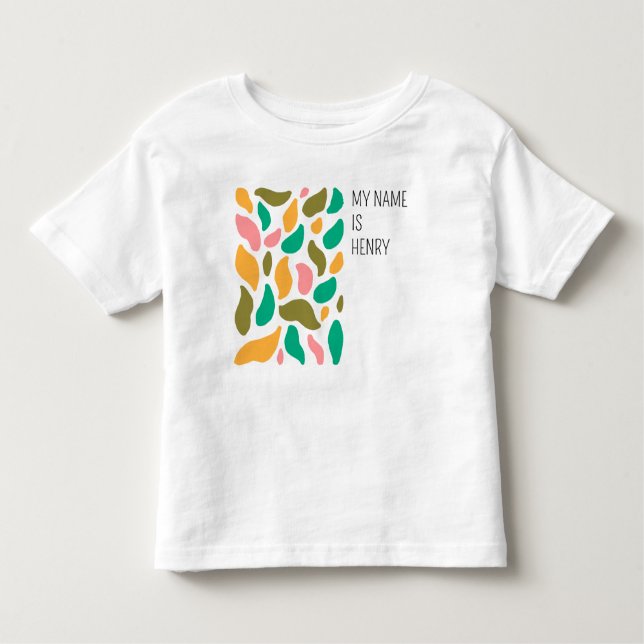 Abstract Leaf Pattern Toddler T-Shirts (Front)