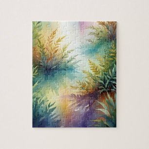 Abstract Leaf Poster Background Wallpaper Tree Art Jigsaw Puzzle