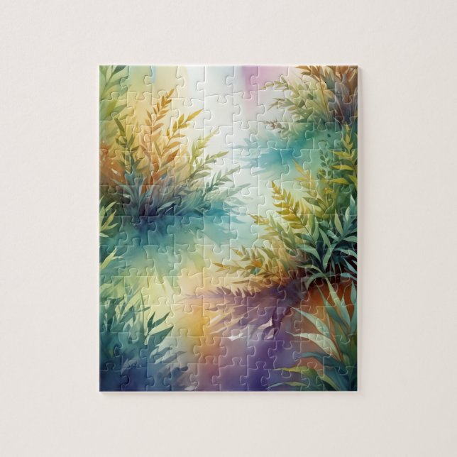 Abstract Leaf Poster Background Wallpaper Tree Art Jigsaw Puzzle (Vertical)