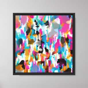 Abstract Leafy Glossy Pattern Canvas Print