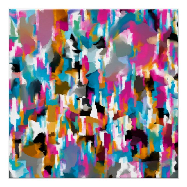 Abstract Leafy Glossy Pattern  Poster (Front)