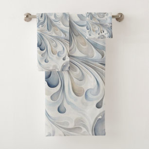 Abstract Leaves Bath Towels