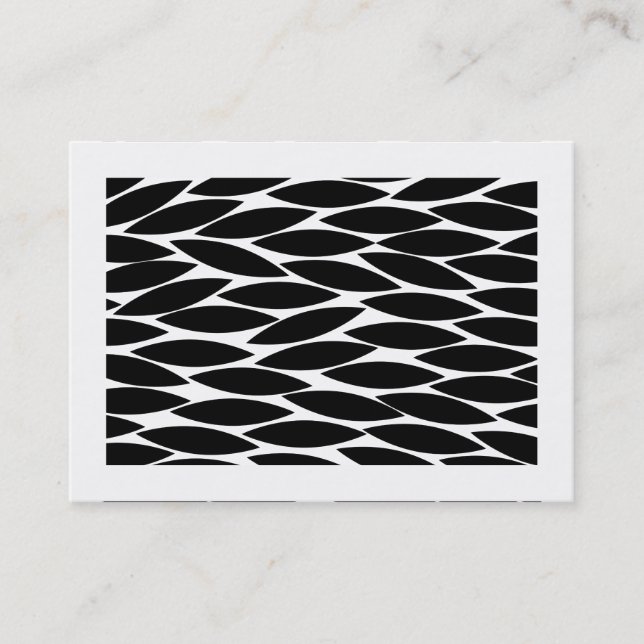 Abstract Leaves (Bordered) Business Card (Front)