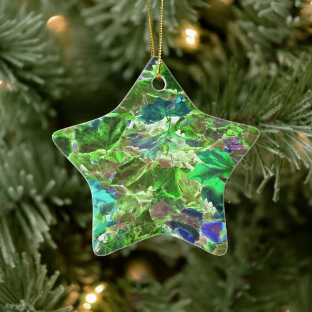 Abstract Leaves Foliage Green Ceramic Tree Decoration (Tree)
