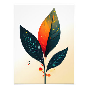 Abstract Leaves of Autumn Photo Print