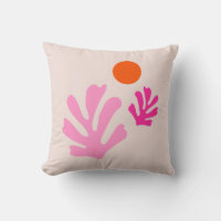 Abstract Leaves Pink Orange Modern Shapes Cut Outs