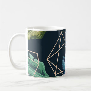 Abstract Leaves: Polygonal Line Seamless. Coffee Mug