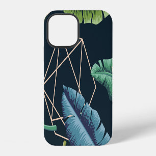 Abstract Leaves: Polygonal Line Seamless. iPhone 12 Case