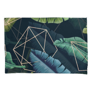 Abstract Leaves: Polygonal Line Seamless. Pillowcase