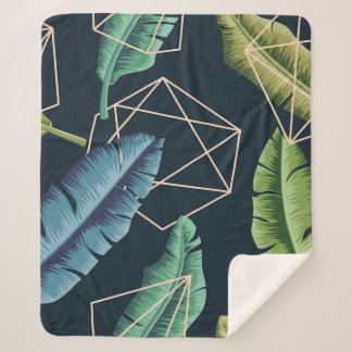 Abstract Leaves: Polygonal Line Seamless. Sherpa Blanket