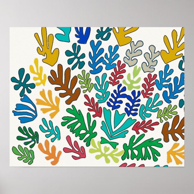 Abstract Leaves Poster (Front)