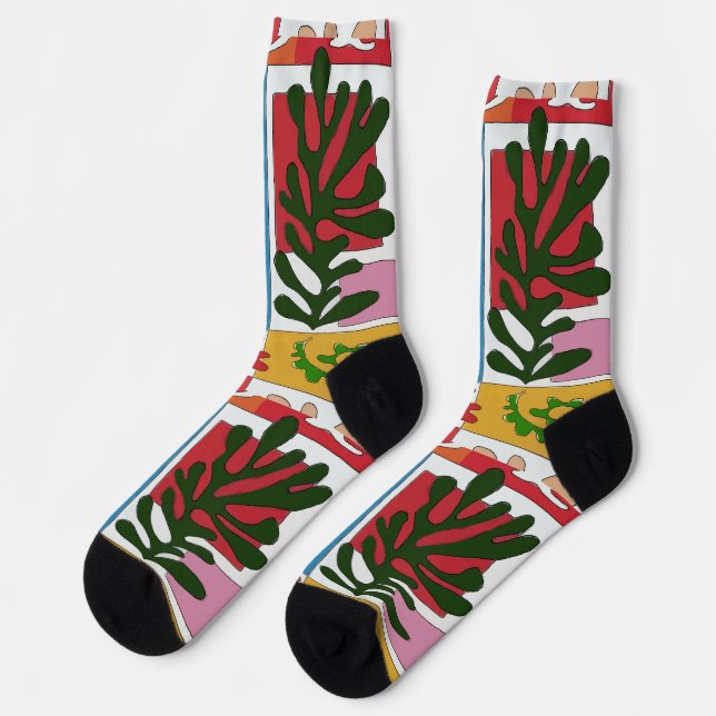 Abstract Leaves  Socks (Left)