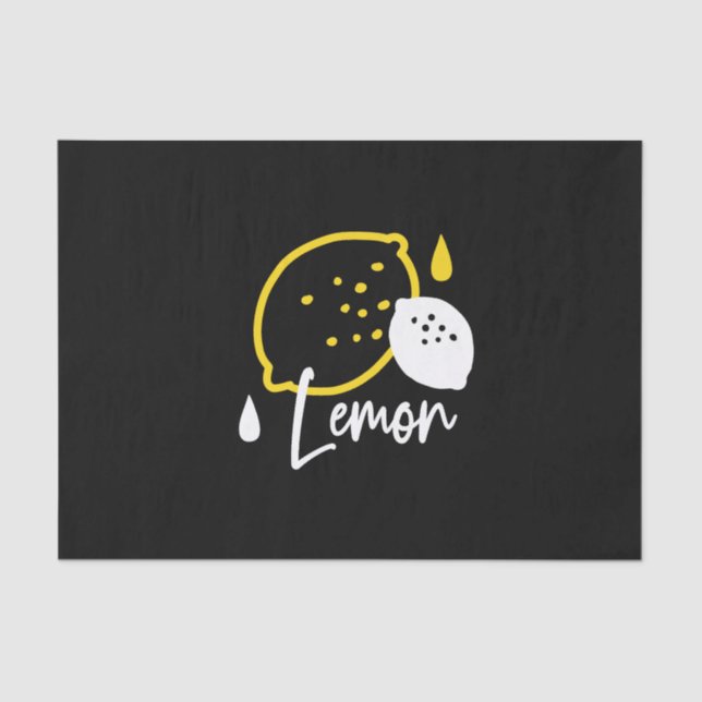 Abstract Lemon Illustration – Fresh Citrus Art Tissue Paper (Front)
