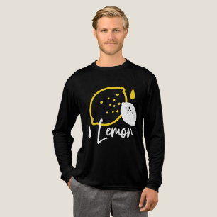 Abstract Lemon Illustration – Fresh Citrus Art Tri-Blend Shirt