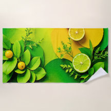 Abstract Lemon Lime Nature Art