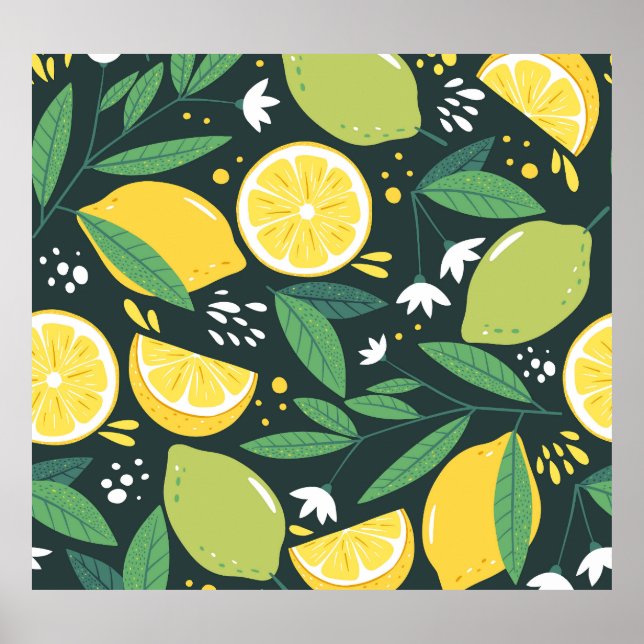 Abstract Lemon: Modern Art Seamless. Poster (Front)