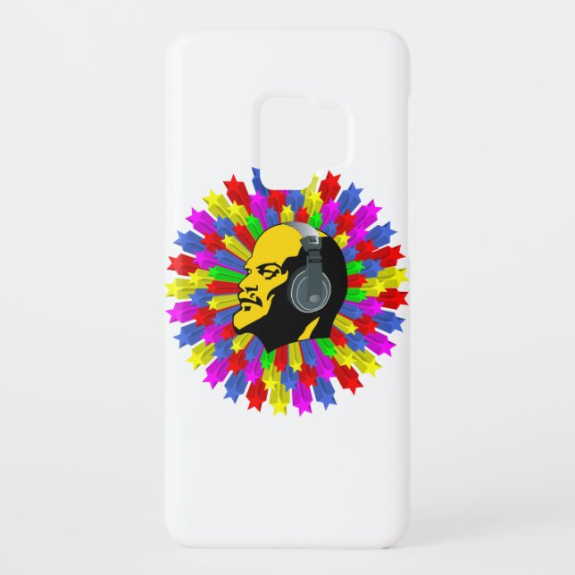 Abstract Lenin Head in Star Circle Case-Mate Samsung Galaxy Case (Back)