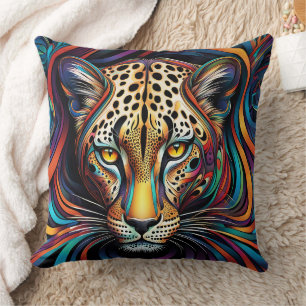 ABSTRACT LEOPARD CUSHION