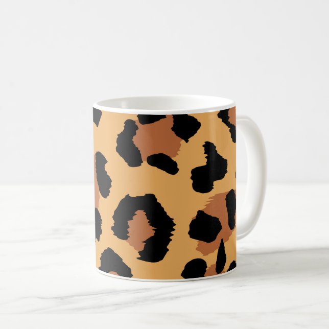 Abstract Leopard Fur Coffee Mug (Front Right)