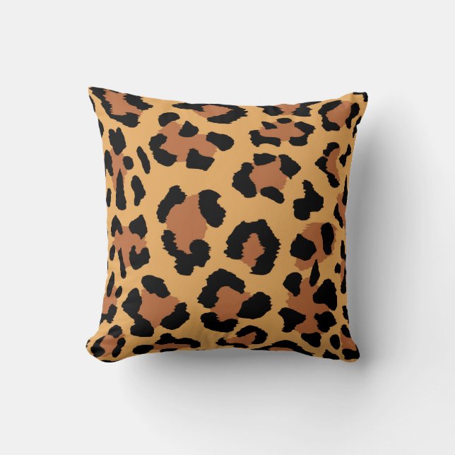 Abstract Leopard Fur Cushion (Front)