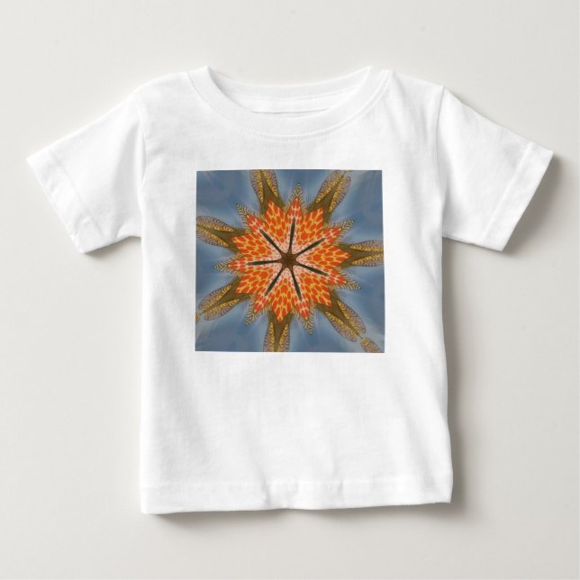 Abstract Leopard Pattern: A Kaleidoscope Effect Baby T-Shirt (Front)