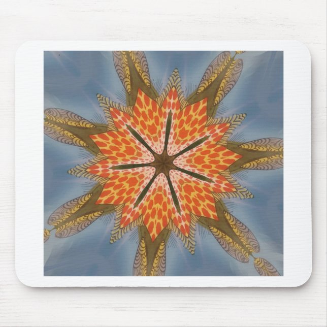 Abstract Leopard Pattern: A Kaleidoscope Effect Mouse Pad (Front)