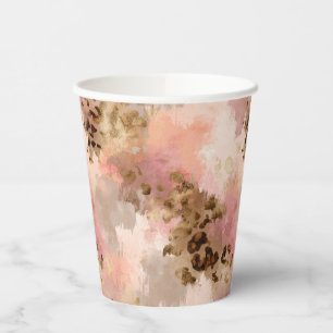Abstract Leopard Print Paper Cups