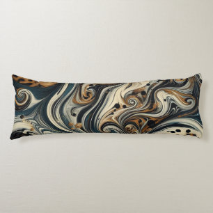 Abstract Leopard Print Swirl Body Cushion