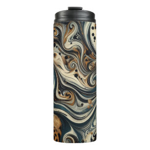 Abstract Leopard Print Swirl Thermal Tumbler