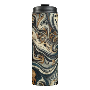 Abstract Leopard Print Swirl Thermal Tumbler