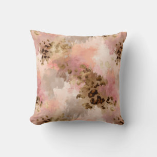 Abstract Leopard Print Throw Pillow