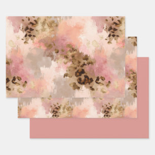 Abstract Leopard Print Wrapping Paper Set 