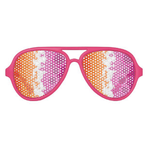 Abstract Lesbian Pride Flag     Aviator Sunglasses