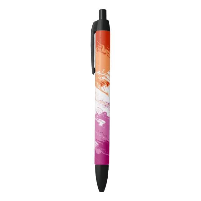 Abstract Lesbian Pride Flag      Black Ink Pen (Top (Vertical))