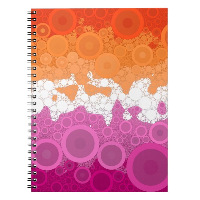 Abstract Lesbian Pride Flag     Notebook (Front)