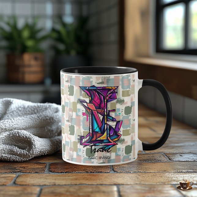 Abstract letter I modern geometric art Mug (Creator Uploaded)