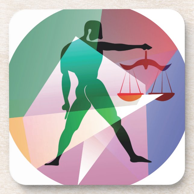 abstract libra coaster (Front)