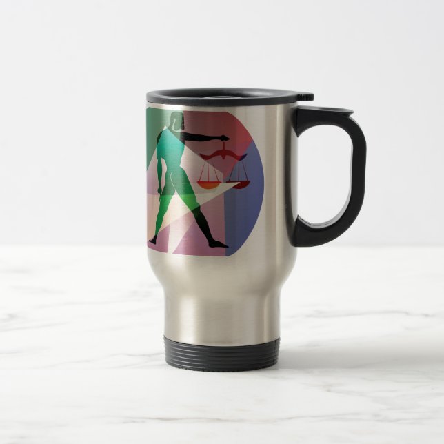 abstract libra travel mug (Right)